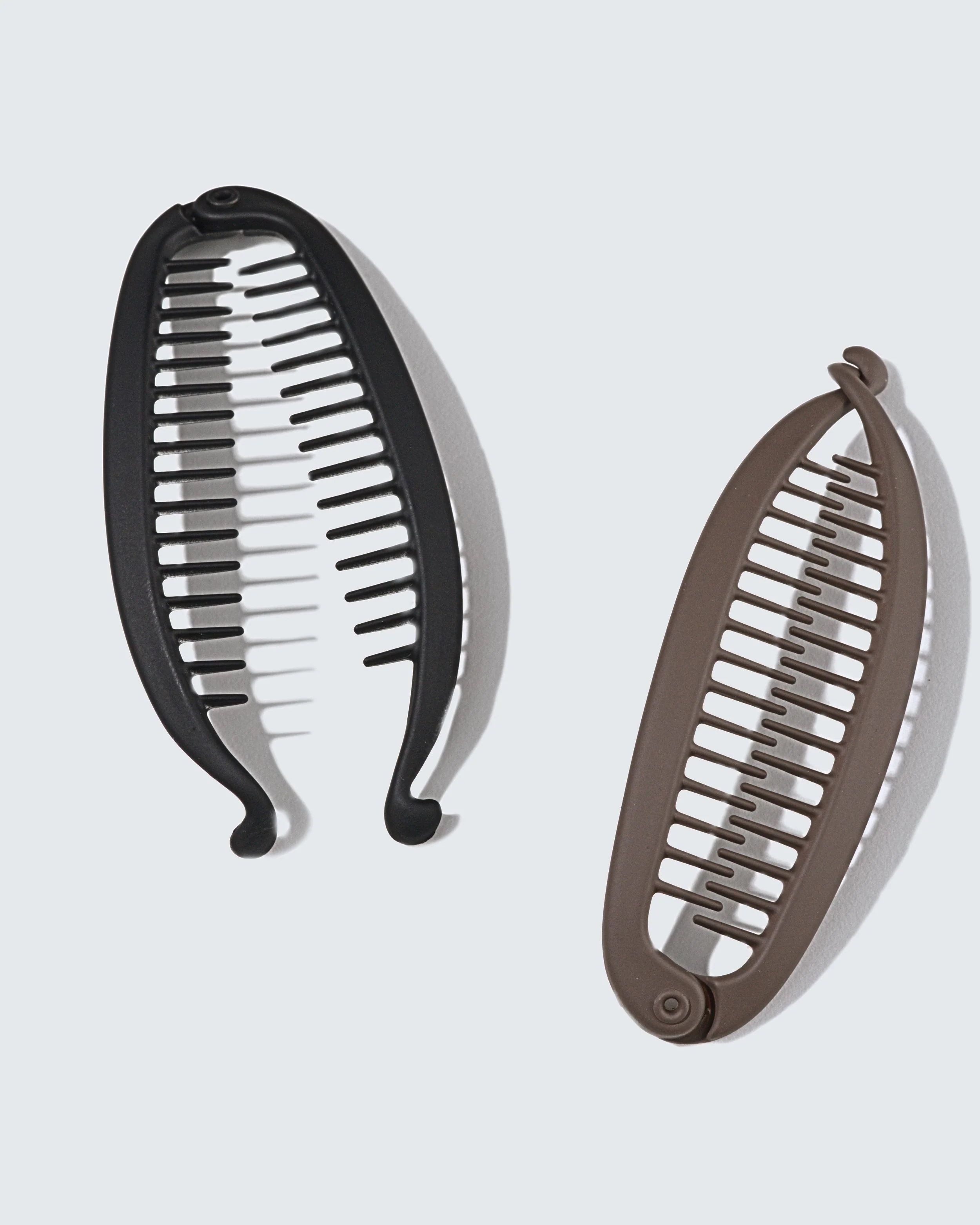 Banana Hair Clips Regular, 2-Pack, Black/Brown - Image 5