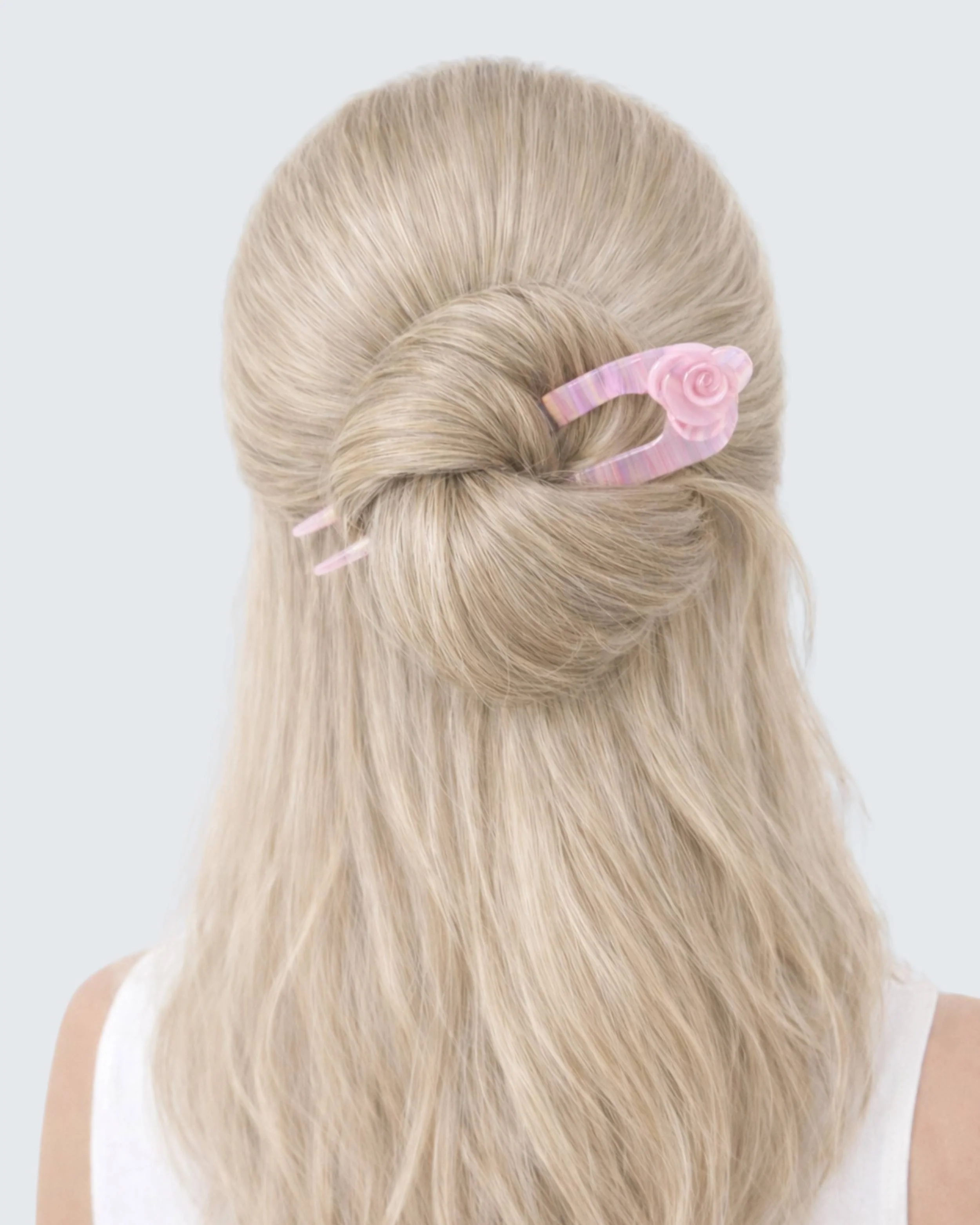 French Twist Hair Pin, Baby Pink - Image 5