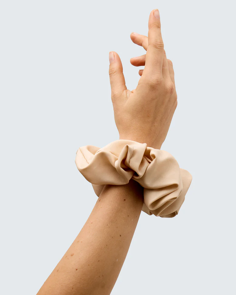 Satin Silk Scrunchies, XXL, 3-Pack, Coffee - Image 4