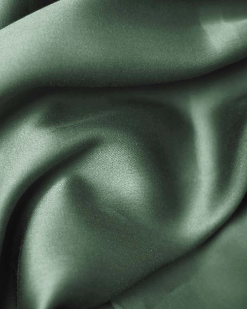 Silky Bamboo Duvet Cover, Olive Green - Image 5
