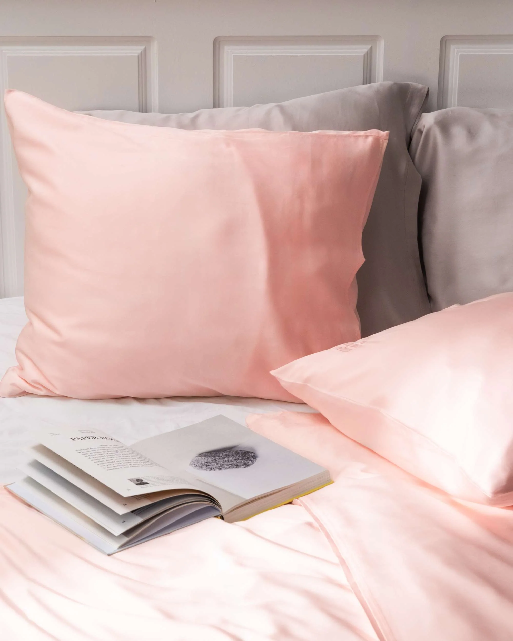 Silky Bamboo Duvet Cover, Powder Pink - Image 3