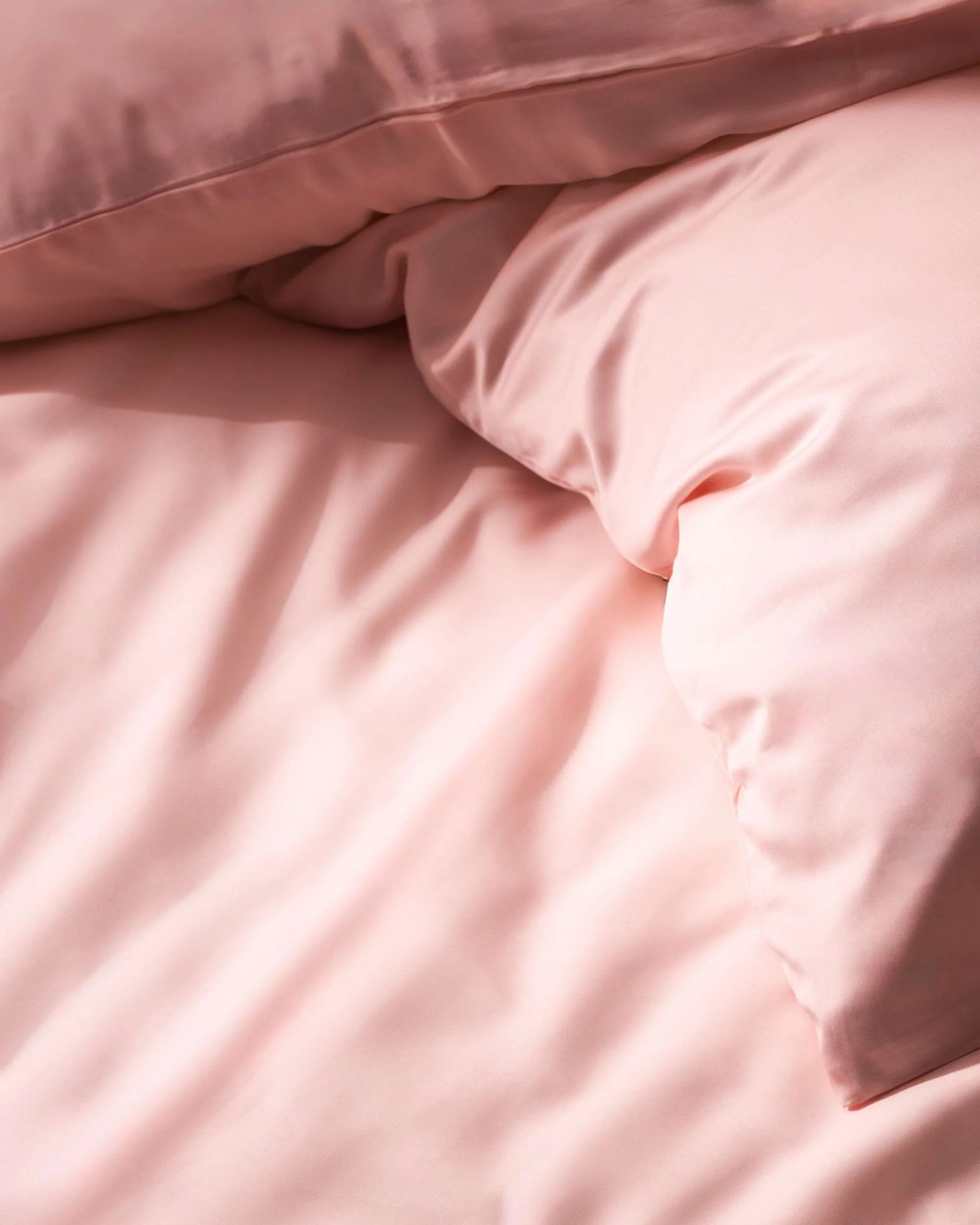 Silky Bamboo Duvet Cover, Powder Pink - Image 4