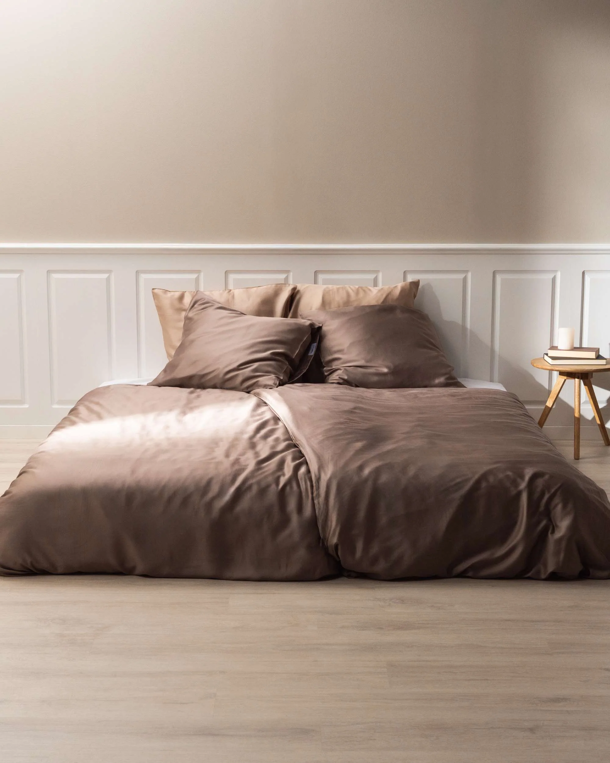 Silky Bamboo Pillowcase, Mocha - Image 2