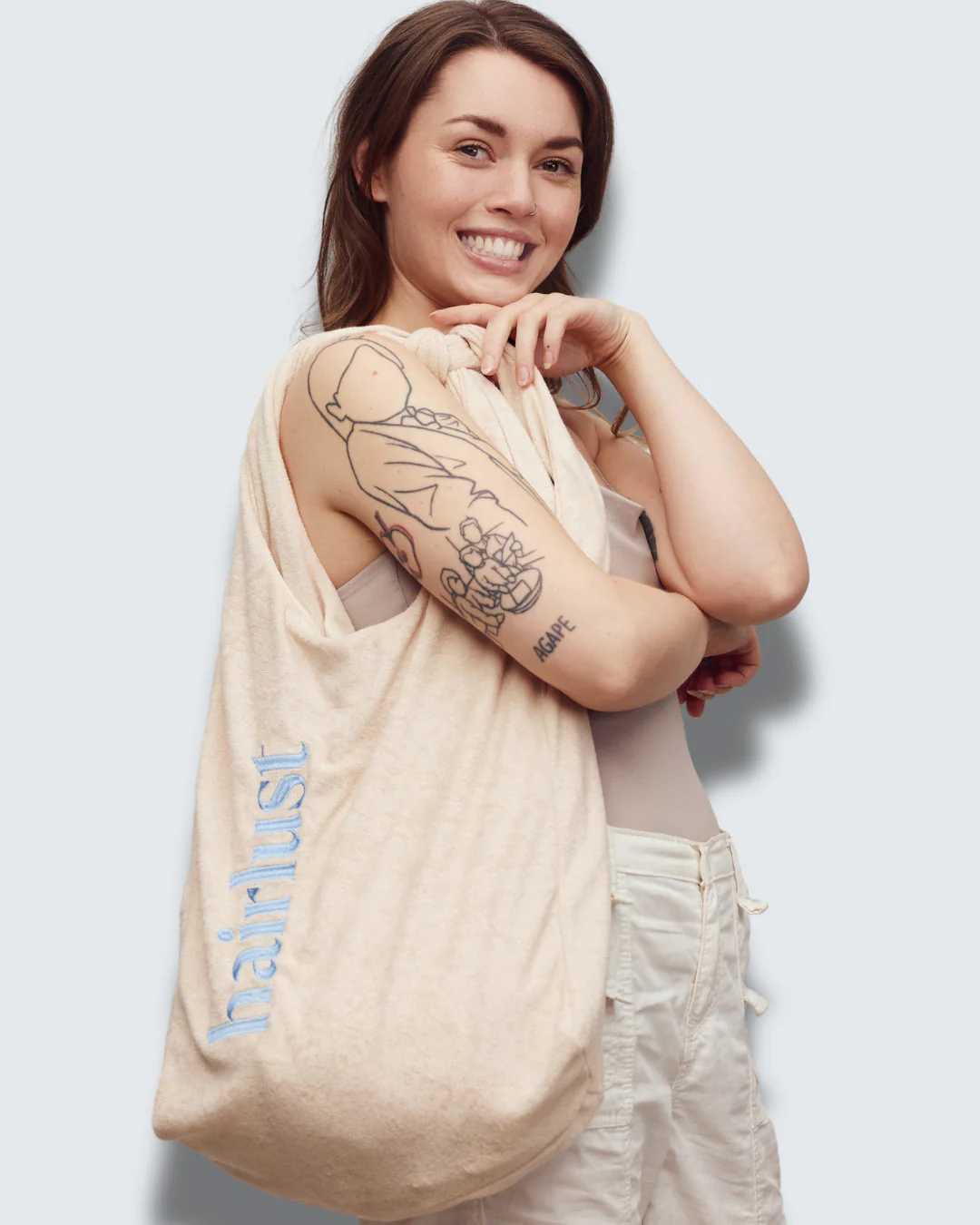 Terry Logo Tote Bag, Blurple - Image 4