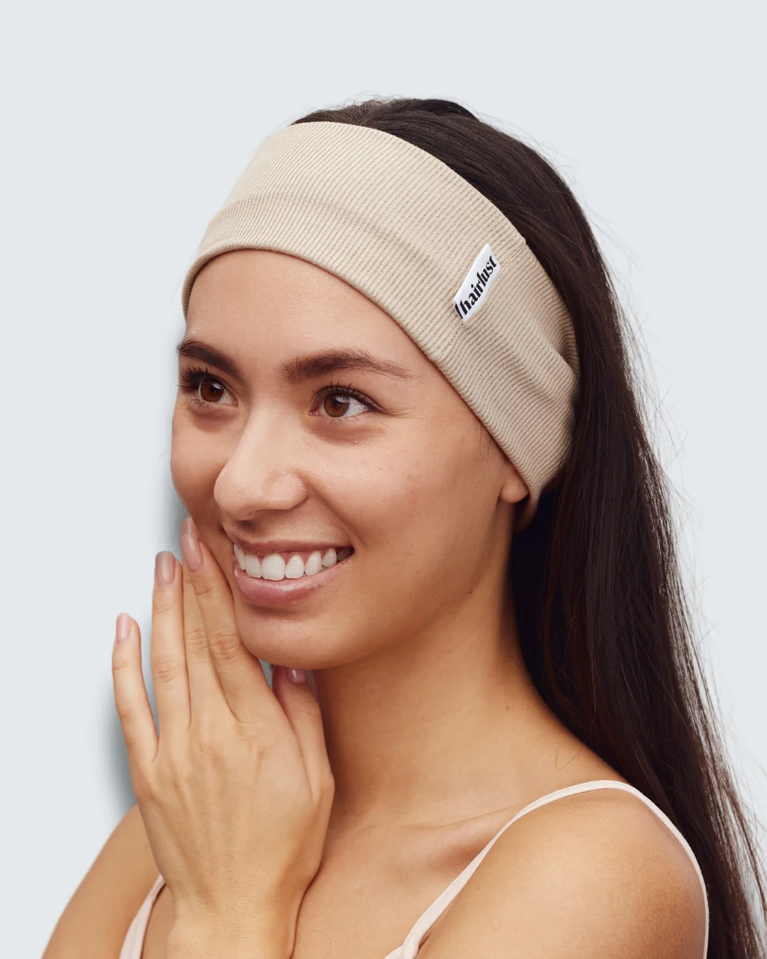 Wide Jersey Headbands, 5-Pack, Coffee - Image 2