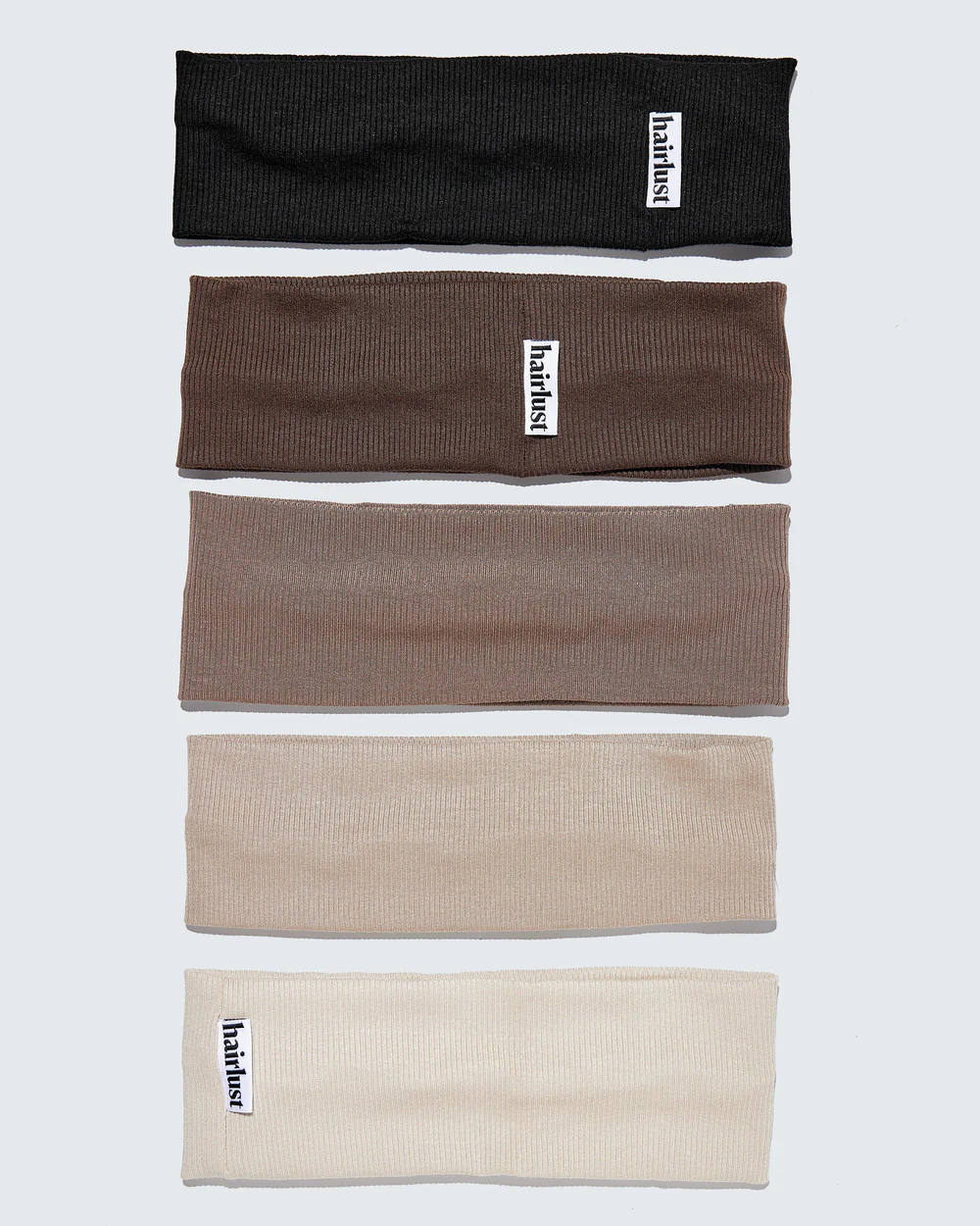 Wide Jersey Headbands, 5-Pack, Coffee - Image 4