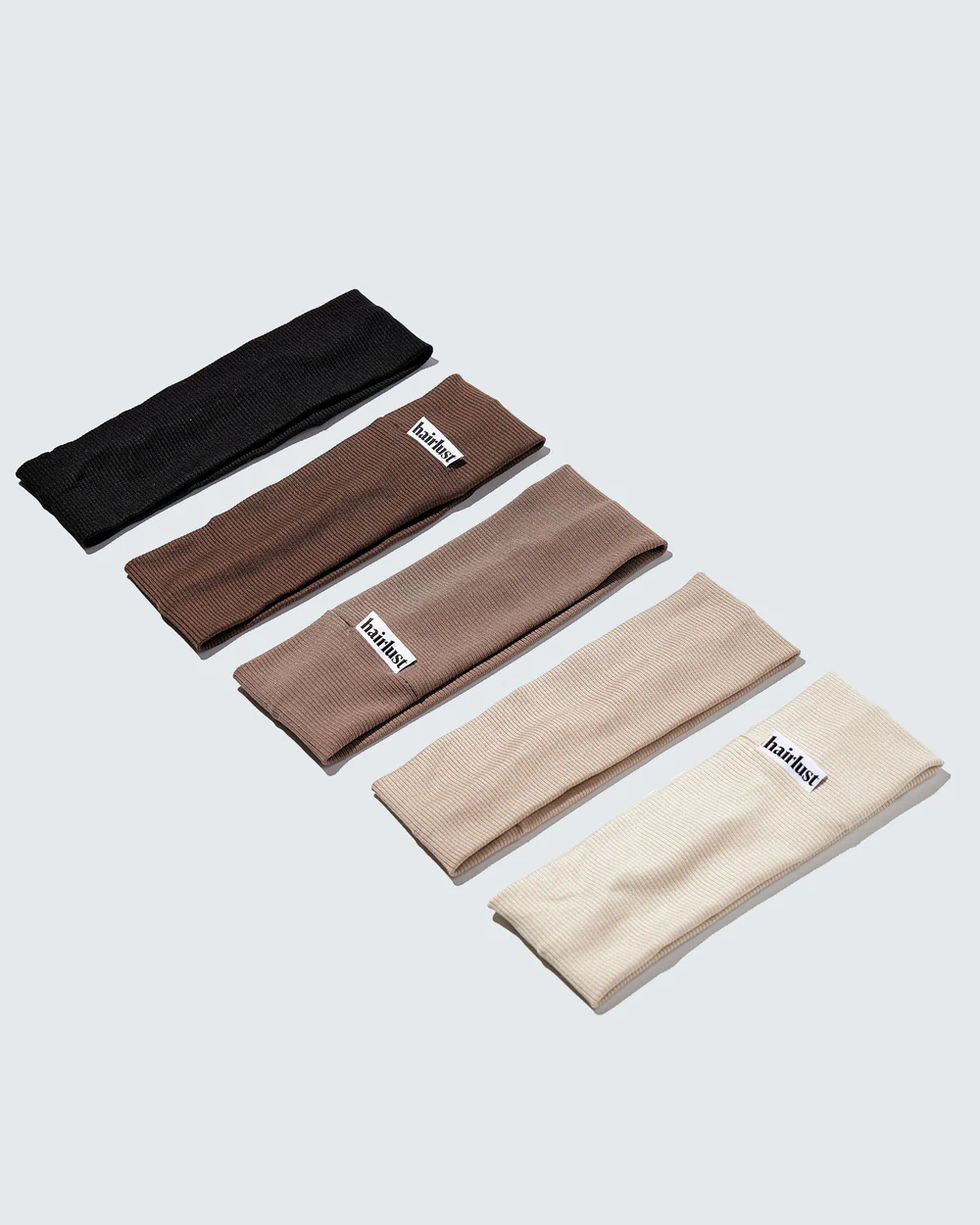 Wide Jersey Headbands, 5-Pack, Coffee - Image 5