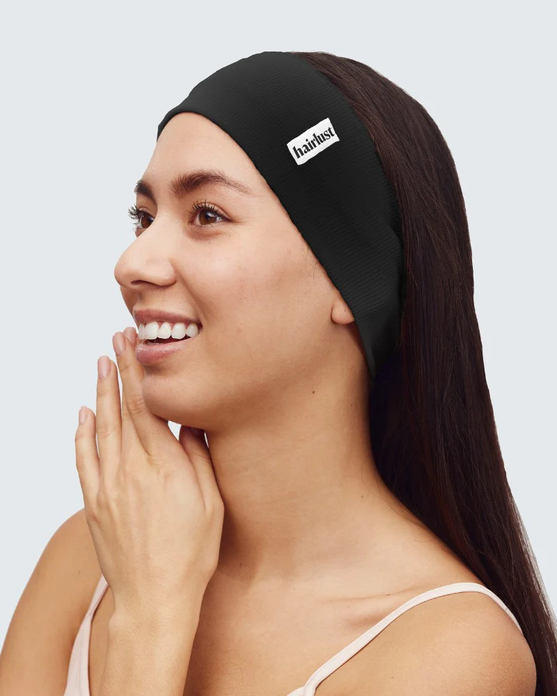 Wide Jersey Headbands, 5-Pack, Gray - Image 3